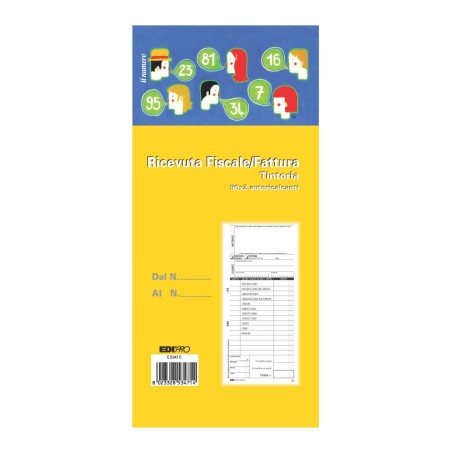 Blocco fattura/ricevuta fiscale tintoria 50x2 autoricalcante (50 moduli in 2 copie) Edipro - E5347C