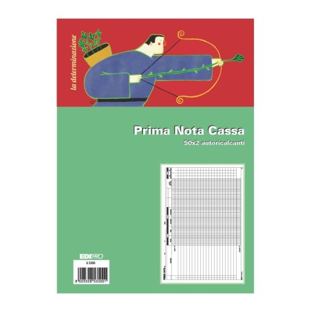 Blocco prima nota cassa 50x2 autoricalcante (cassa-banca) (50 moduli in 2 copie) Edipro - E5350