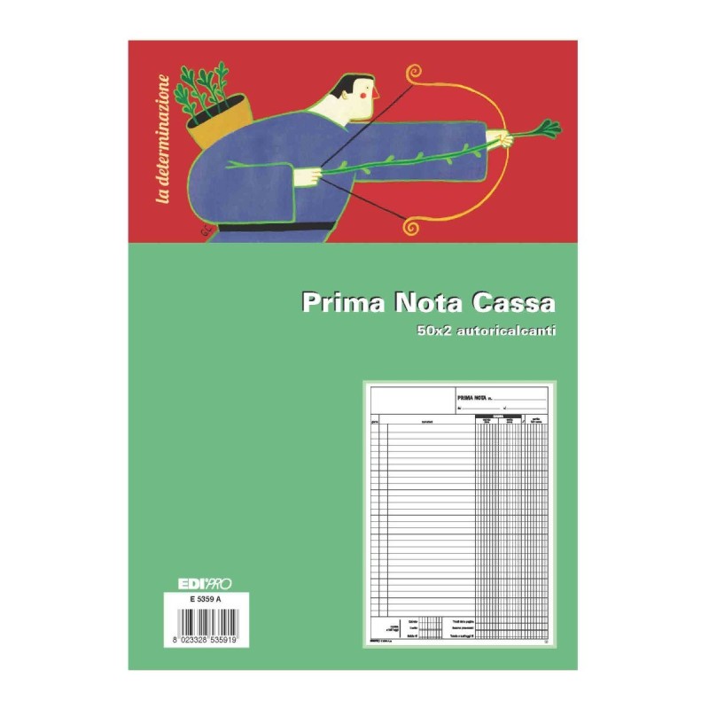 Blocco prima nota cassa 50x2 autoricalcante (entrate - uscite) 31x21 (50 moduli in 2 copie) Edipro - E5359A Blocco prima nota cassa 50x2 autoricalcante (entrate - uscite) 31x21 (50 moduli in 2 copie) Edipro - E5359A