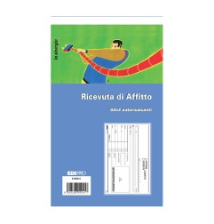 Blocco ricevuta d’affitto 50x2 autoricalcante 10x17 (50 moduli in 2 copie) Edipro - E5504C
