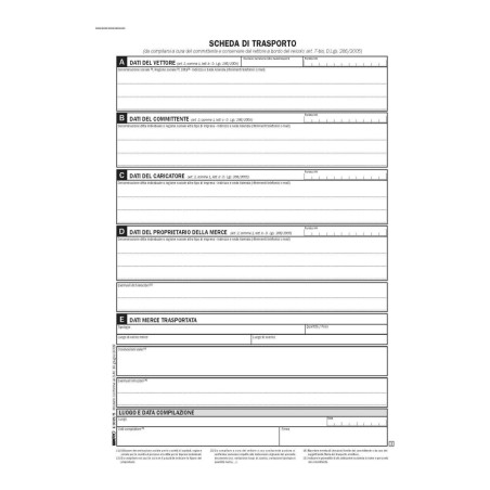 Scheda documento di trasporto Snap 25x4 copie Edipro - E9029/5