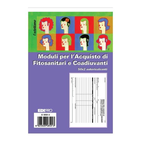 Blocco acquisto presidi sanitari 50x2 autoricalcante 23x15 (50 moduli in 2 copie) Edipro - E5850A