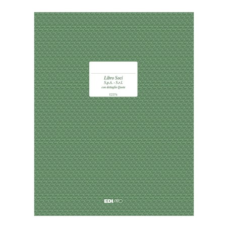 Libro soci Spa/Srl 47 pagine numerate Edipro - E2376