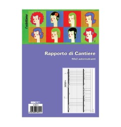 Blocco rapporto di cantiere 50x2 autoricalcante (50 moduli in 2 copie) Edipro - E5859A