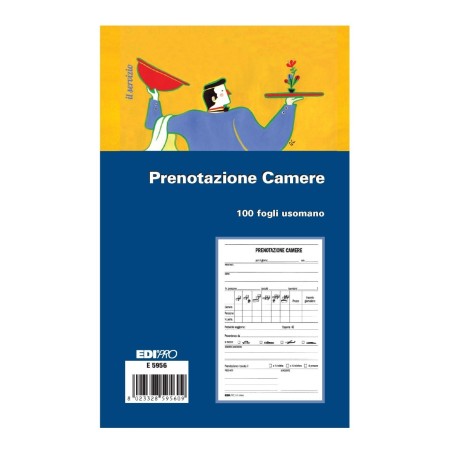 Blocco prenotazione camere 100 fogli uso mano Edipro - E5956
