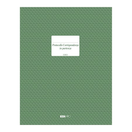 Registro protocollo corrispondenza in partenza 100 pagine Edipro - E2803