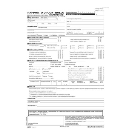 Rapporto di controllo di efficienza energetica tipo 1 25x3 copie Edipro - E9091T1