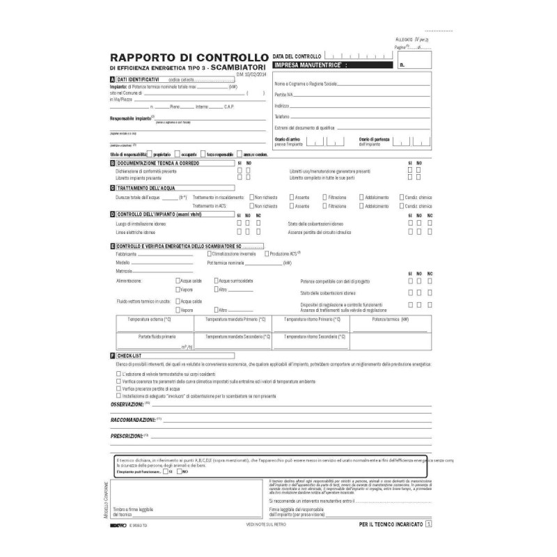 Rapporto di controllo di efficienza energetica tipo 3 Snap 3 copie Edipro - E9094T3 E9093T3 Rapporto di controllo di efficienza energetica tipo 3 Snap 3 copie Edipro - E9094T3 E9093T3