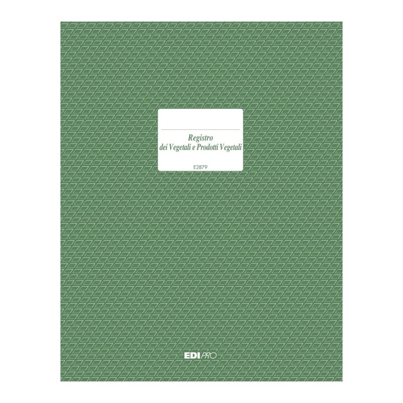 Registro dei vegetali e dei prodotti vegetali 23 pagine Edipro - E2879