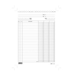 100 schede 3 colonne verticale 24x17cm blu Edipro - E3406