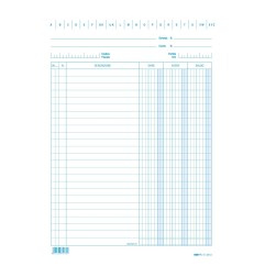 Blocco 100 schede blu dare - avere - saldo 24x17 Edipro - E3413