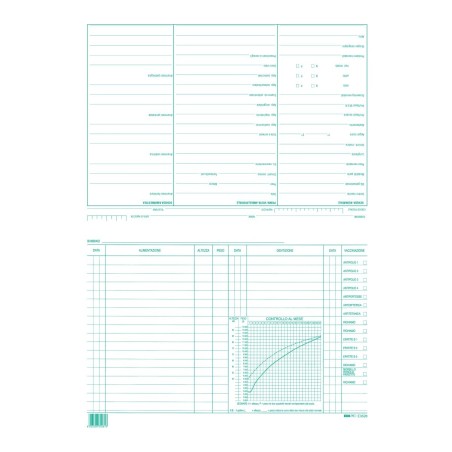50 pezzi scheda per pediatri doppia 17x24 Edipro - E3528