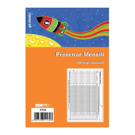 Blocco presenze mensili 100 fogli uso mano Edipro - E5143