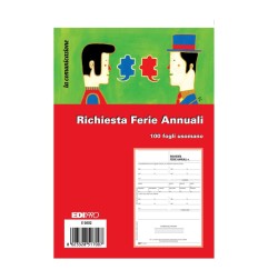 Blocco richiesta ferie annuali 100 fogli uso mano 23x15 Edipro - E5170