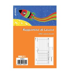 Blocco rapportino di lavoro 50x2 autoricalcante (50 moduli in 2 copie) Edipro - E5182A