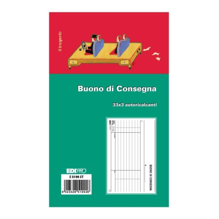Blocco buono di consegna 10x17 autoricalcante 33x3 copie Edipro - E5199CT