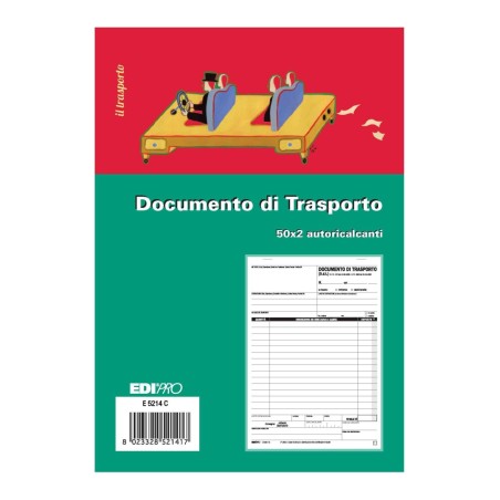 Blocco documento di trasporto 50x2 autoricalcante 23x15 (50 moduli in 2 copie) Edipro - E5214C