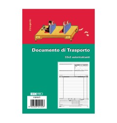 Blocco documento di trasporto 33x3 autoricalcante 23x15 (33 moduli in 3 copie) Edipro - E5215CT