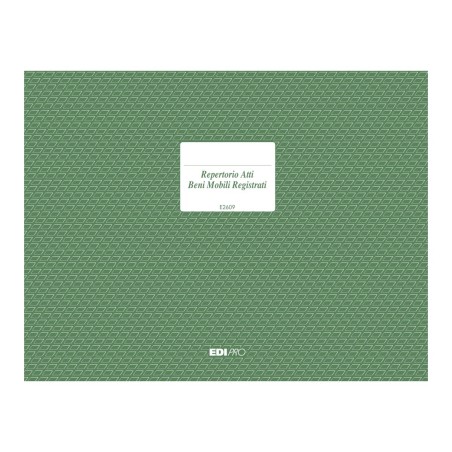 Registro repertorio atti passaggi di proprietà beni mobili 23 pagine Edipro - E2609