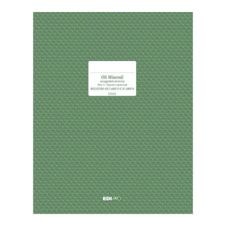 Registro carico/scarico oli minerali soggetti (modello A) Edipro - E2626