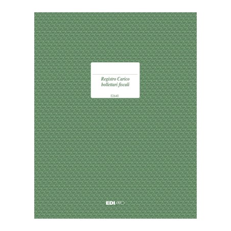 Registro carico prenumerati fiscali 14 pagine numerate Edipro - E2640