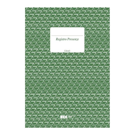 Registro presenze 96 pagine formato 17x12 Edipro - E2643