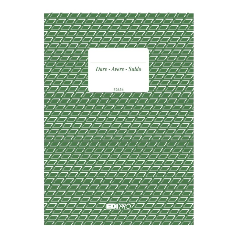 Registro dare/avere/saldo 100 pagine 17x12 Edipro - E2656