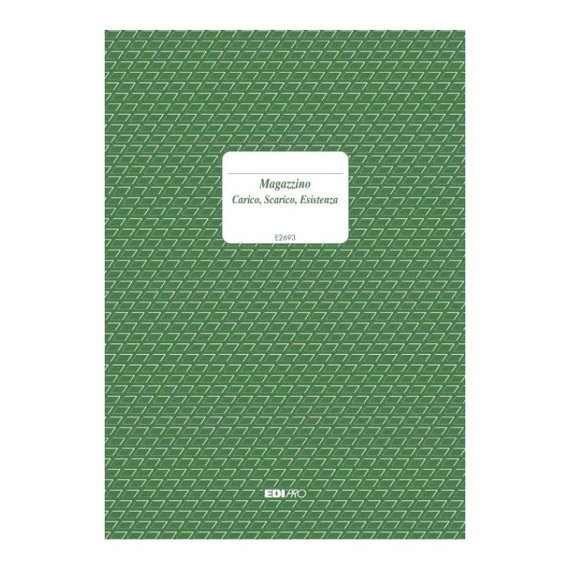 Registro carico/scarico/esistenza 96 pagine Edipro - E2693 Registro carico/scarico/esistenza 96 pagine Edipro - E2693