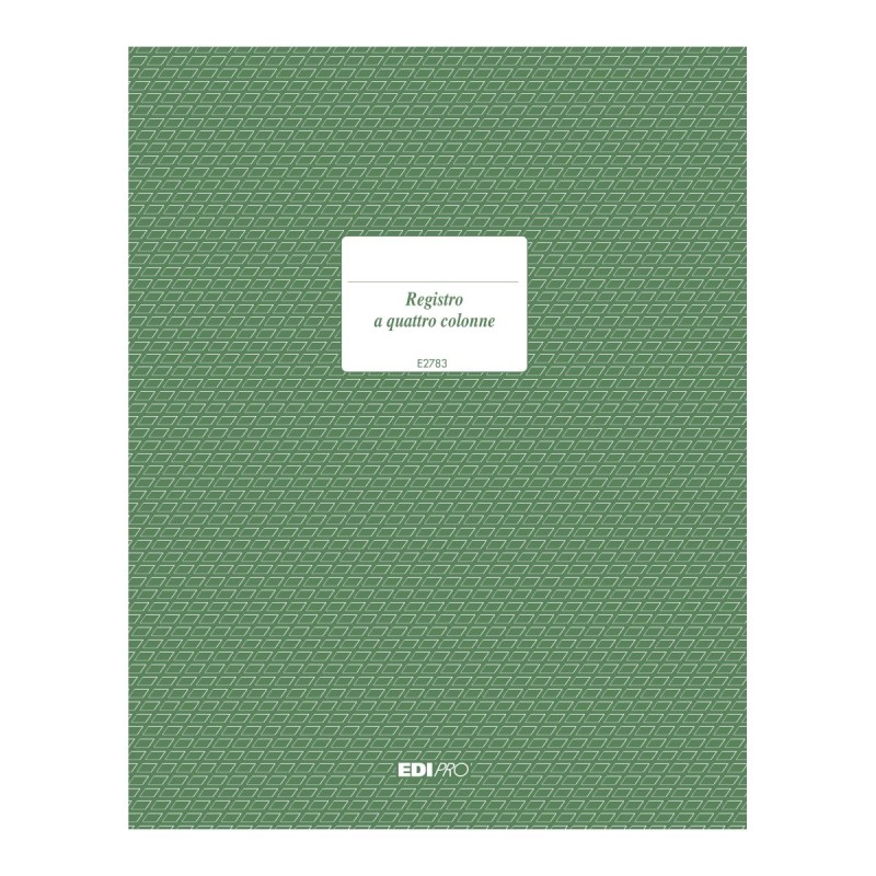 Registro 4 colonne 100 pagine formato 31x21 31x24,5 Edipro - E2783 Registro 4 colonne 100 pagine formato 31x21 31x24,5 Edipro - E2783