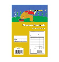 Blocco ricevuta sanitaria 100x2 autoricalcante 23x15 (100 moduli in 2 copie) Edipro - E5277C