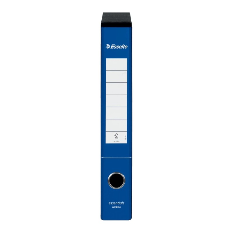 Registratore Esselte Essentials G74 con custodia, formato protocollo 23 x 33, dorso 5 cm, blu - 390774050