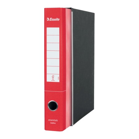 Registratore Esselte Essentials G74 con custodia, formato protocollo 23 x 33, dorso 5 cm, rosso - 390774160