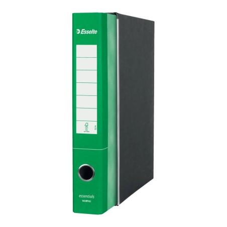 Registratore Esselte Essentials G74 con custodia, formato protocollo 23 x 33, dorso 5 cm, verde - 390774180