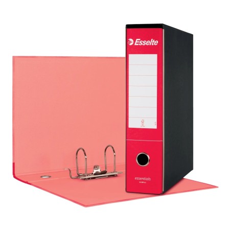 Registratore Esselte Essentials G75 con custodia, formato protocollo 23 x 33, dorso 8 cm, rosso - 390775160