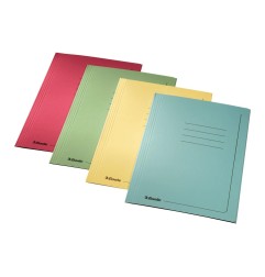 Cartelle per atti Esselte Manilla 3 lembi 25x35 cm 295 g/mq verde, confezione 25 pezzi - 55136