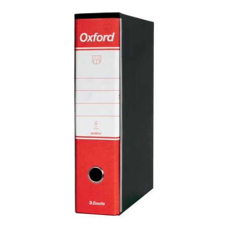 Registratore Esselte Oxford G85 con custodia, formato protocollo 23 x 33, dorso 8 cm, rosso - 390785160