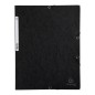 Cartella a 3 lembi con elastico Exacompta A4 in cartoncino lucido 400 g, nero - 55501E Cartella a 3 lembi con elastico Exacompta A4 in cartoncino lucido 400 g, nero - 55501E