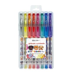 Penne gel glitterate profumate Lebez Fantasy, set da 8 colori - 61787
