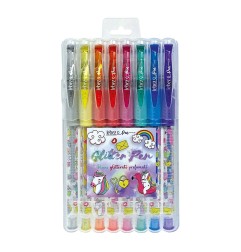 Penne gel glitterate profumate Lebez Pets, set da 8 colori - 61956