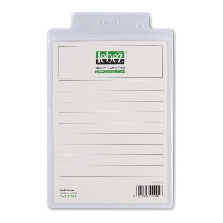 Porta badge Lebez formato 10,7x15,2 cm, confezione da 50 pezzi - 81008