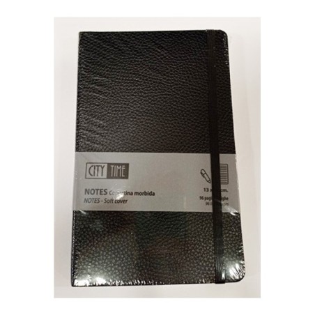 Notes Niji City Time nero 13x21 cm con elastico - 62011