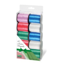 Nastro regalo Niji Classic 10 mm x 10 m, scatola da 10 rotoli in 5 colori - 62016
