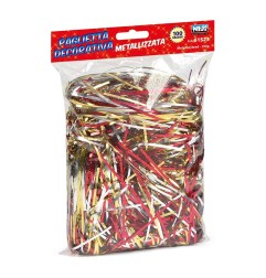 Paglietta decorativa Niji metallizzata, busta da 100 g - 61523