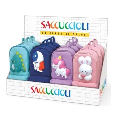 Taschetta Saccuccioli Squishy Line 2 scomparti con doppia zip - 81548