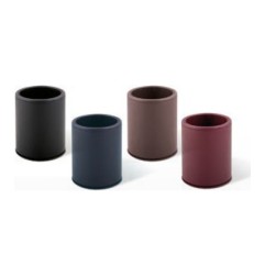 Bicchiere portapenne Niji in ecopelle, colore bordeaux, altezza 10,5 cm e diametro 8,5 cm - 61872