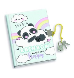 Diario segreto Lebez Rainbow make me happy 80 pagine, espositore da 6 pezzi - 81985