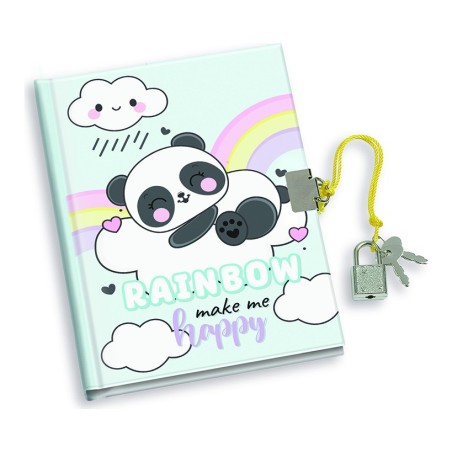 Diario segreto Lebez Rainbow make me happy 80 pagine, espositore da 6 pezzi - 81985