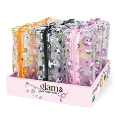 Beauty bag trasparente Lebez Glam & Go con zip coordinata - 82054