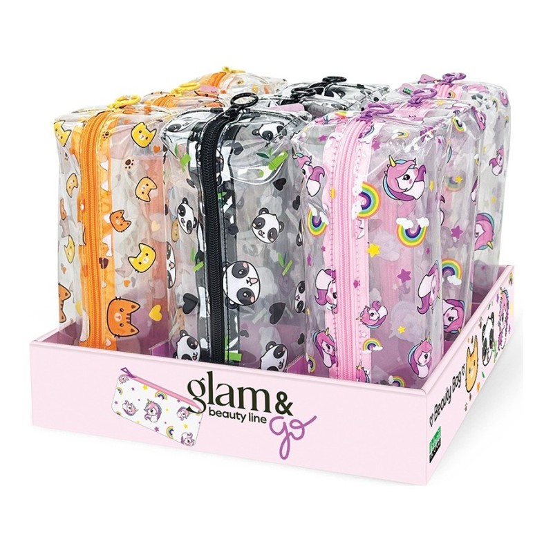 Beauty bag trasparente Lebez Glam & Go con zip coordinata - 82054 Beauty bag trasparente Lebez Glam & Go con zip coordinata - 82054