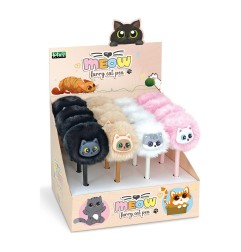 Penna Lebez Furry Cat con top in peluche e musetto 3D - 82068